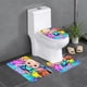 thumbnail image 1 of Chu Chu TV Juego de 3 alfombras de baño de coral fleece: tapete de baño + alfombra de inodoro en forma de U + funda de tapa de inodoro en forma de O, 1 of 6