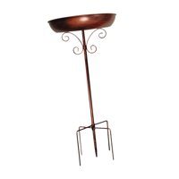 Ioensy - Comedero Para Pájaros Con Estaca De Metal De 30 Pulgadas, Cuenco Para Baño De Pájaros Para Jardín, Decorativo