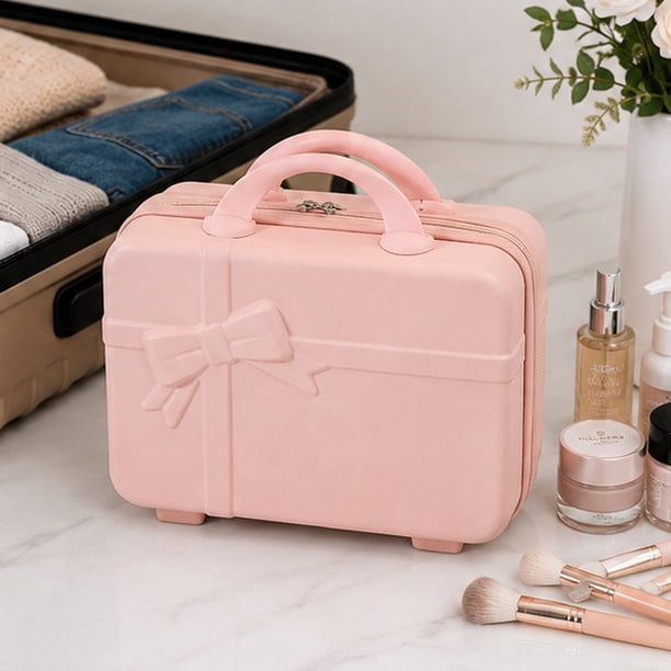 Mini Maleta de Mano Organizador de Viaje y Maquillaje Lazo - Rosa