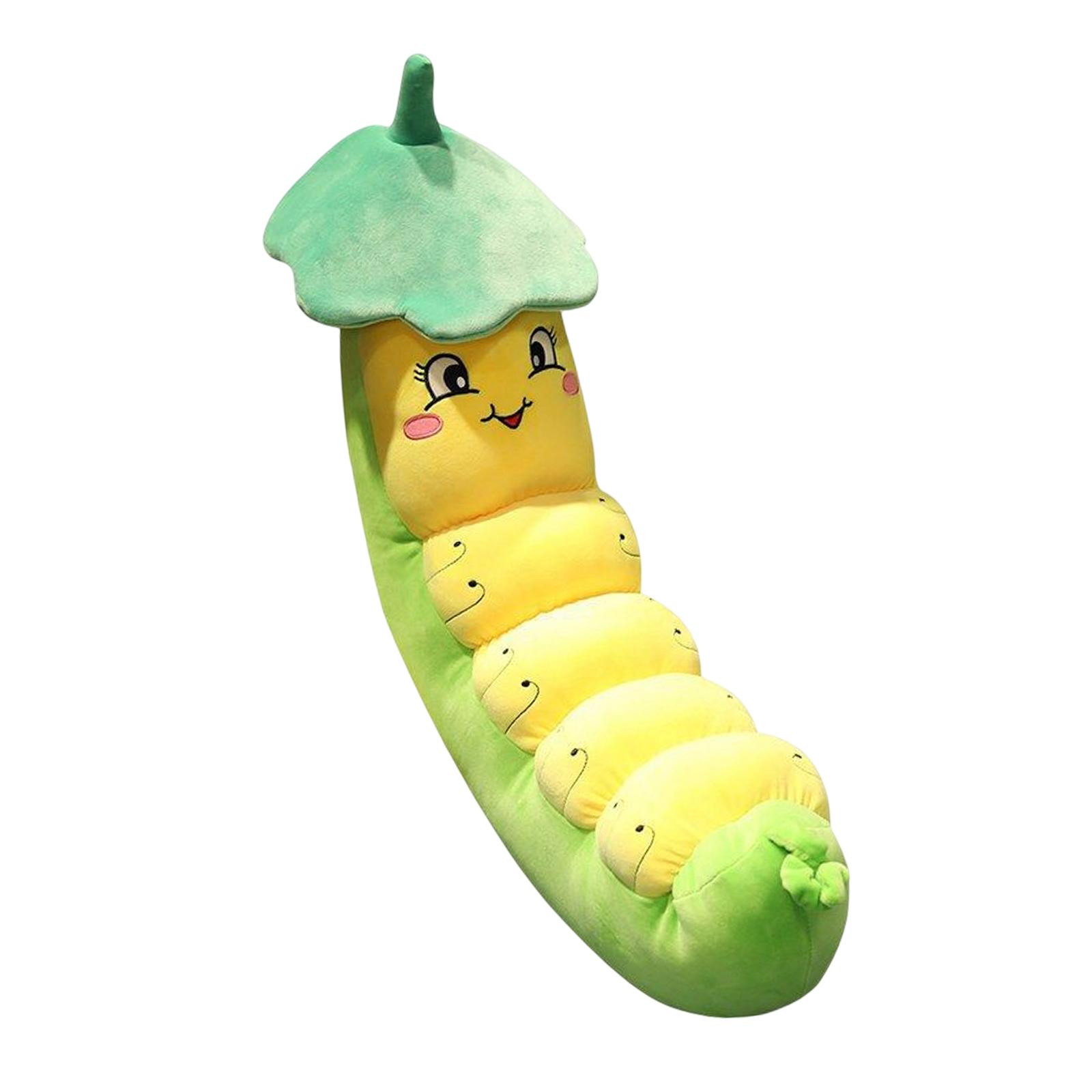 Magideal - Cojín De Felpa Con Apariencia De Oruga Bonita, Juguete Con Relleno De Animales Para Dormitorio, Cojín De Cintura Para Sala De Estar, Cojines