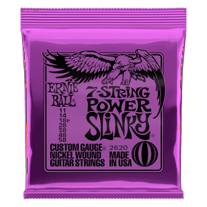Cuerdas Guitarra Eléctrica De 7 Power Slinky Ernie Ball 11-58 2620