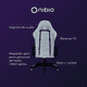 thumbnail image 4 of Silla Gamer Nibio Pro RGB con Control Remoto Apoyabrazos 2D Reclinable Blanca, 4 of 5