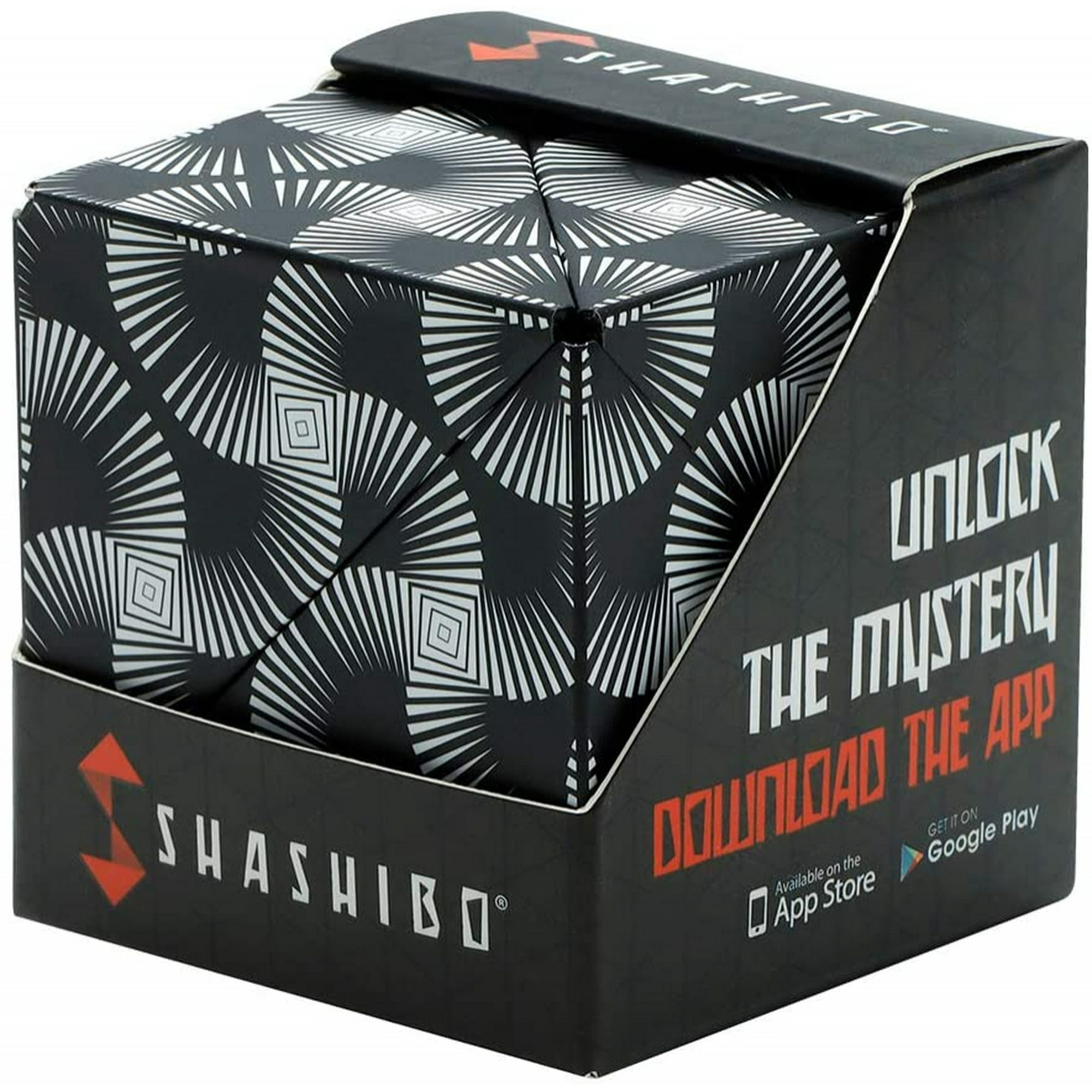 Caja Cambiante Shashibo Cubo Antiestrés Negro Y Blanco