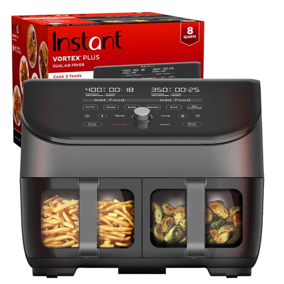 Air Fryer Instant Pot Vortex Plus XL, 8 cuartos de galón, ClearCook, color negro