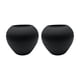 thumbnail image 1 of Set 2 Maceteros Plastico Redondo Ovalado Moderno Textura S negro, 1 of 8