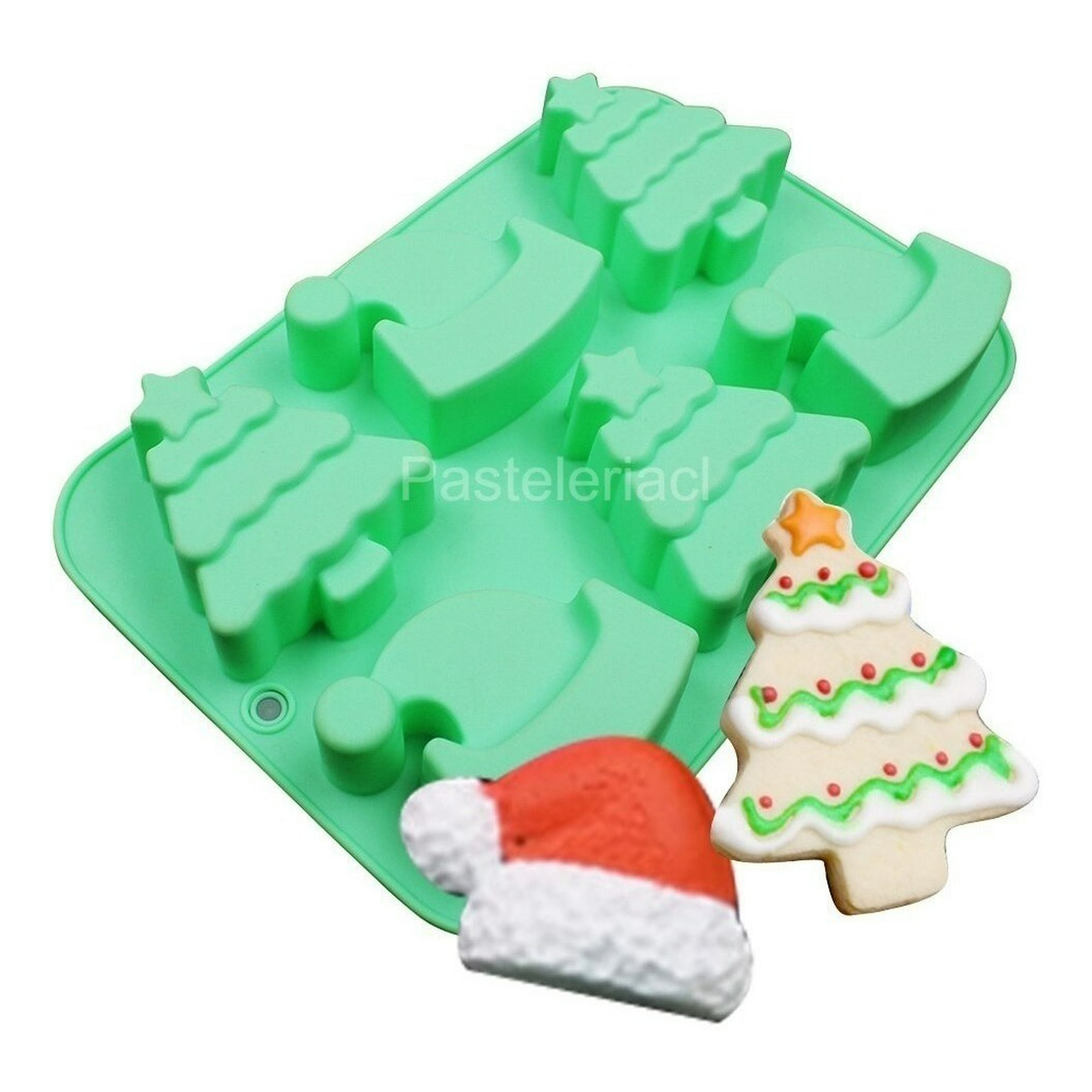Genérico - Molde Silicona Molde Reposteria Moldes Navideños Arbol Gorro