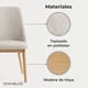 thumbnail image 2 of Pack 2 Sillas Comedor Lena Madera Asiento Acolchado Poliéster Beige, 2 of 9