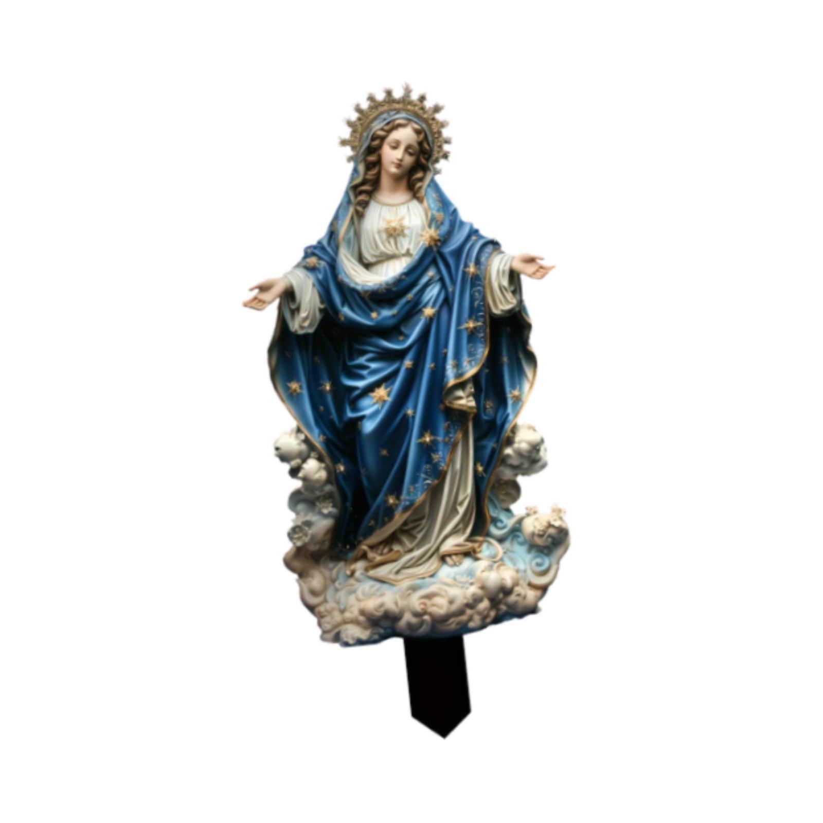 Bothyi - Estatua De La Santísima Virgen María, Adorno Paisajístico Para Maceta De Micropaisaje Para Exteriores