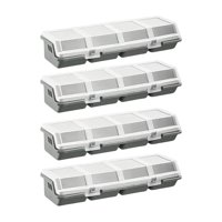 Magideal - 4 Cajas De Almacenamiento De Tornillos, Divisores, Contenedores Portátiles A Prueba De Polvo Para Artículos Pequeños, Tuercas, Pernos, Garajes Y Hogar Gris