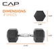 thumbnail image 4 of Par de Mancuernas Hexagonales Recubiertas CAP Barbell de 20 lb, 4 of 6
