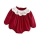 thumbnail image 4 of Ropa Para Bebé Niña Conjuntos De Algodón A La Moda Con Botones A Presión Cuello Redondo Rojo Altura De Ajuste 66 Cm, 4 of 5