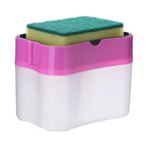 Magideal - Dispensador De Jabón Para Platos Para Cocina + Soporte De Esponja, Dispensadores De Jabón Para Lavar Platos Dispensador De Jabón De Cocina De Encimera