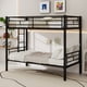 thumbnail image 1 of Twin Over Twin Metal Bunk Bed for Kids Boys Girls,Metal Structure Bedframe with Ladders & Guardrail,Convertible 2 Beds,No Spring Box Required, 1 of 3