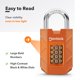 thumbnail image 4 of Candado NovLock de combinación de 4 dígitos negro/naranja, 4 of 8