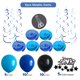 thumbnail image 3 of Kit de decoración de fiesta YGBMDZ azul y negro Happy Birthday, 3 of 7