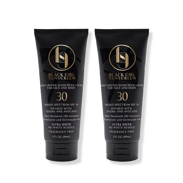 Protector solar Black Girl, protector solar SPF 30 para rostro y cuerpo, 90 ml, paquete de 2