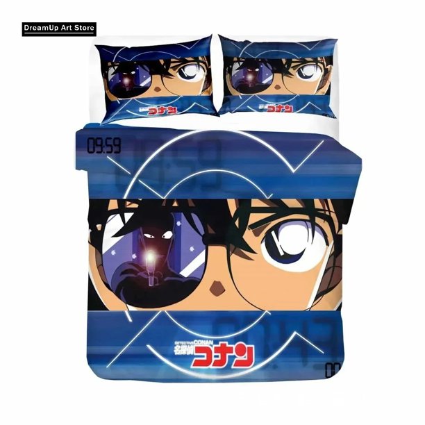 Detective Conan Bedding Set Cute Quilt Cover Bed Cover With Pillowcase Boys Adult
