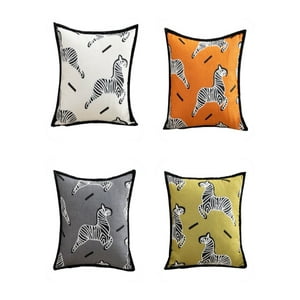 Genérico - Pack 4 Fundas De Cojín 45X45 Cm Diseño Animales 15Nd1