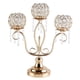 thumbnail image 4 of 3 brazos Candelabros de cristal Tealight Candelabros Candelabro Candelabro Adornos para la boda Mesa de comedor Fiesta de Navidad Decoración del hogar, 4 of 5