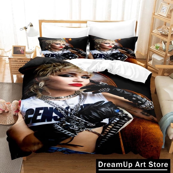 Miley Cyrus Bedding Set Bedding Set Quilt Cover Bed Cover with Pillowcase Boys Adult Home