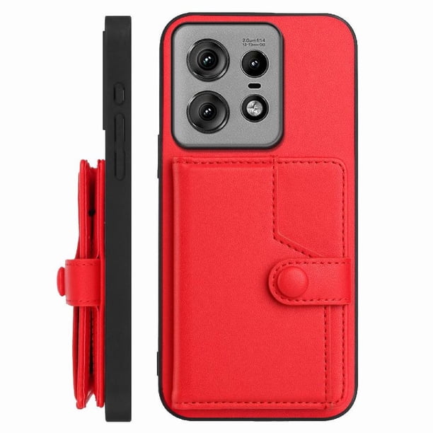 FOXDOCK Funda para Moto Edge 50 Pro con Bloqueo RFID - Diseño Elegante con Cierre de Botón