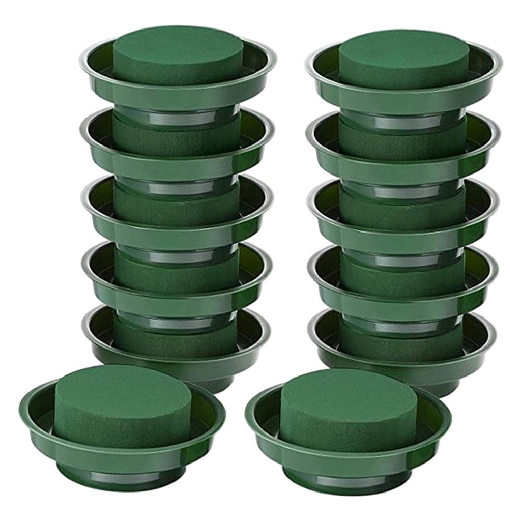 Magideal - 12 Uds. Bloques Redondos De Espuma Floral, Espuma De Planta Verde, Espuma De Floristería, Espuma Floral Seca, Ladrillos De Espuma Húmeda Artesanales, M