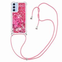 Funda Foxdock Para Samsung Galaxy A26 Con Cuerda Ajustable, Brillo Líquido, Protección Antigolpes Y Lente – Ideal Para Regalo
