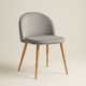 thumbnail image 1 of Pack de 2 Sillas Berna Velvet Oak Gris Respaldo Liso, 1 of 2