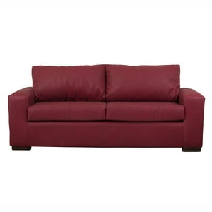 Muebles América - Sofá Infinity 3 Cuerpos Cuero Auris Burdeo