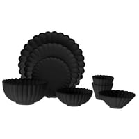 Bothyi - Accesorios De Cocina Para Casa De Muñecas En Miniatura 1:6 Plato Cuenco Taza Bandeja Negro