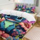 thumbnail image 2 of Stitch Tropical Flowers 3 Pieces Duvet Cover Set Full Size Super Soft Fade Resistant Microfiber, 2 of 4