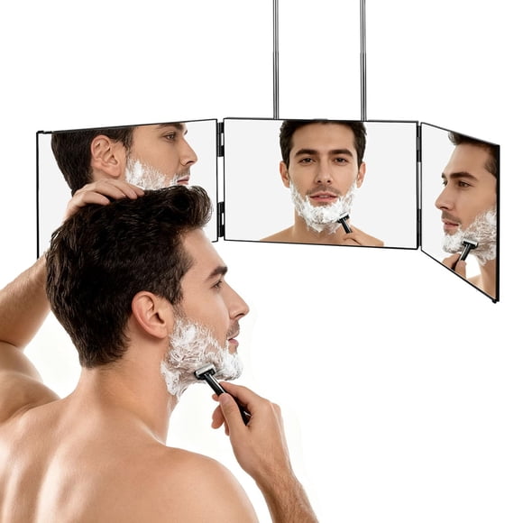 Espejo LMZNXCZ de 3 vías para autocortarse el pelo con ganchos ajustables