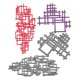 thumbnail image 1 of Matrices de corte NVZBL, 2 piezas, plantillas de rejilla irregular de acero, 1 of 5