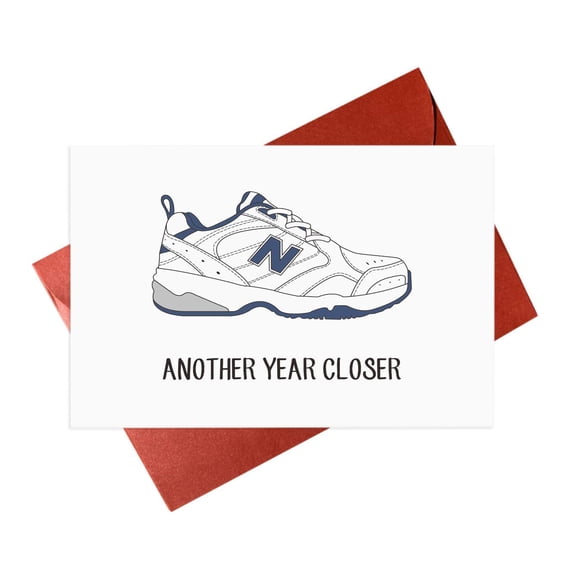 Tarjeta de cumpleaños divertida de Gonzey, regalo de New Balance para papá o novio