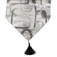 Elizabeth Peper - Camino De Mesa Con Diseño Gris Con Negro 180X33 Cm