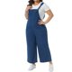 thumbnail image 4 of Agnes Orinda Pantalones de Petos para Mujer Talla Grande, Mono Casual de Mezclilla con Tirantes Ajustables, Talla 2X Azul, 4 of 6