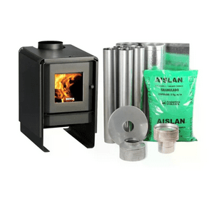 Pack Bosca Estufa A Leña Eco 350 + Kit De Instalación