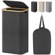 thumbnail image 1 of Cesta de ropa Lifewit de 100 litros con tapa, asas de bambú, color gris oscuro, 1 of 3