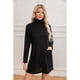 thumbnail image 2 of Sweater Mini Vestido Corto Tejido Mujer Cuello Alto Doble 2001, 2 of 3