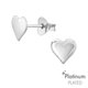 thumbnail image 2 of Pendientes de corazón de plata, 2 of 2