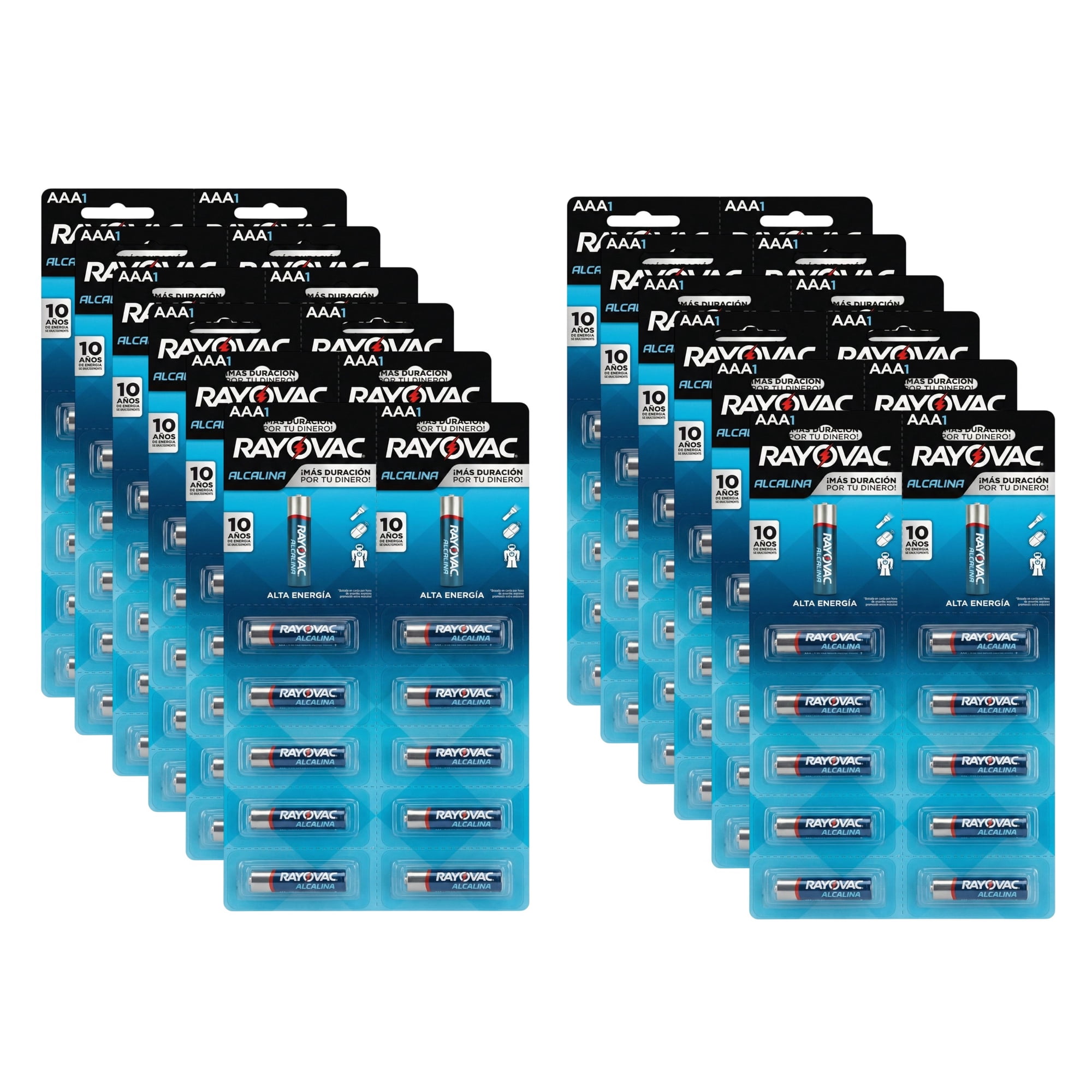 Pack 120 Pilas Rayovac Aaa Alcalinas 1.5v Tira Caja 120un Triple A