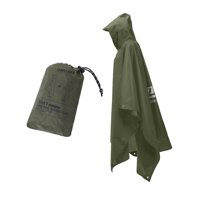Magideal - Poncho De Lluvia Con Capucha, Chubasquero, Chaqueta Resistente Al Agua, Chubasquero Para Actividades Al Aire Libre, Eventos Deportivos, Equitación, Mo Verde Oscuro