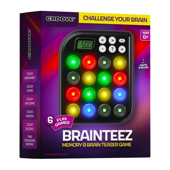 Brain Teasers & Memory Game Croove 6 en 1 para niños de 6 a 12 años