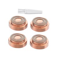 Ioensy - 4 Cabezales De Repuesto Chapados En Oro De 18 Quilates Para Removedor De Vello Facial Generación 2