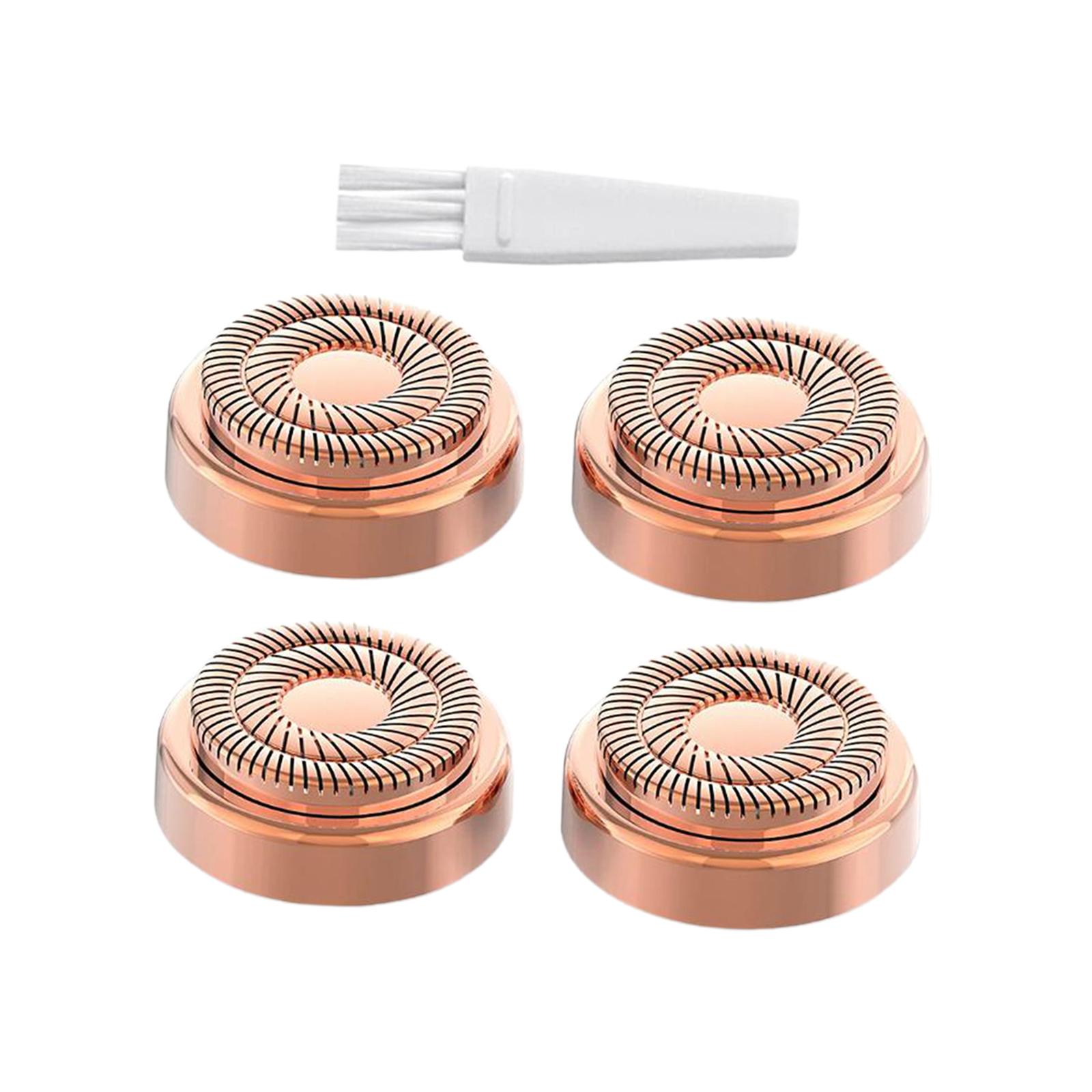Ioensy - 4 Cabezales De Repuesto Chapados En Oro De 18 Quilates Para Removedor De Vello Facial Generación 2