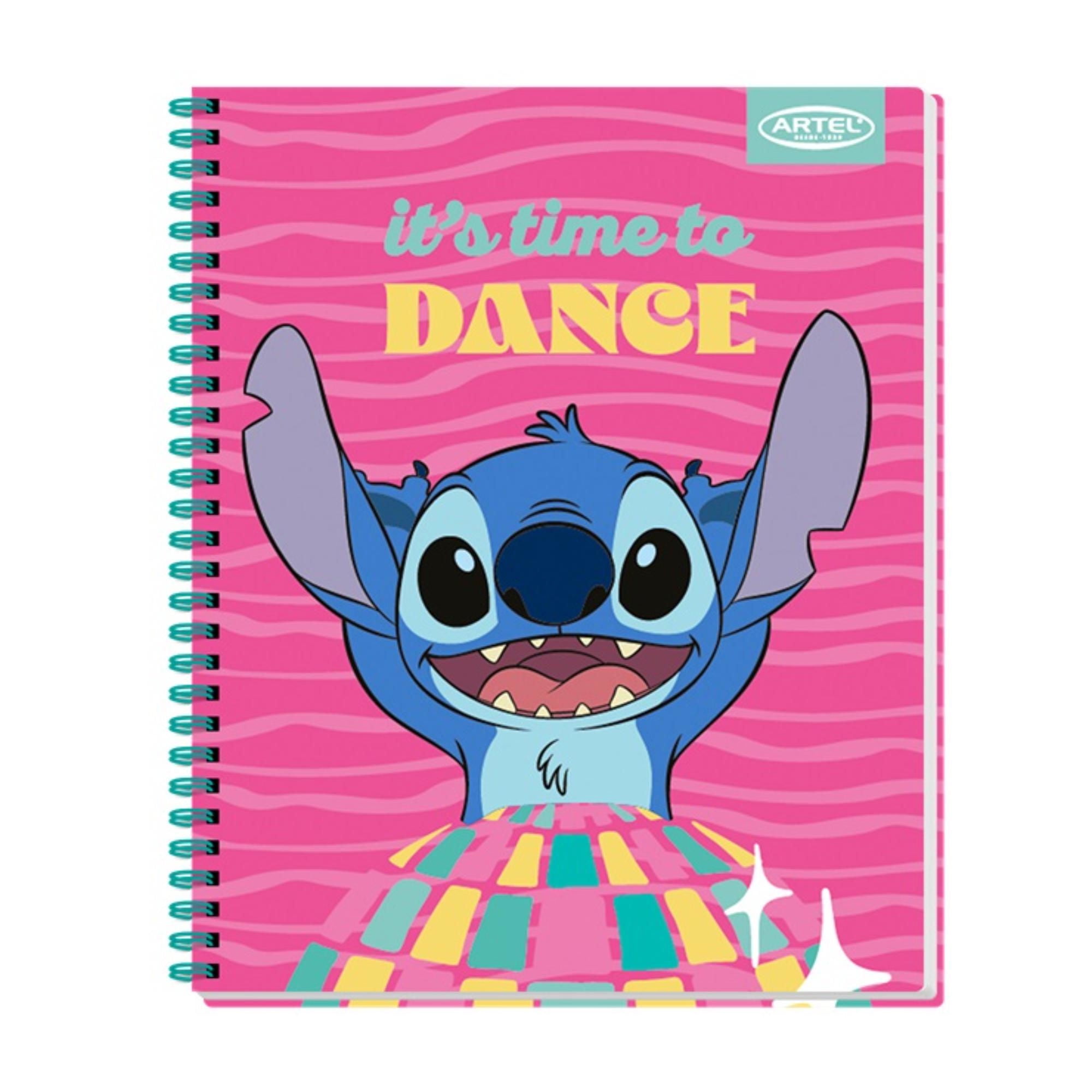 Cuaderno Univ 100h 7mm Stitch Disco Artel
