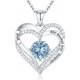 thumbnail image 1 of Collar colgante de amor de amor con piedra de nacimiento Zirconia, regalo de joyería de las mujeres para la Navidad, cumpleaños, aniversario, 1 of 5
