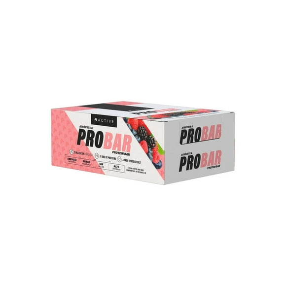 Box 16 Barras Probar Protein Bar Frutos Rojos - 4active