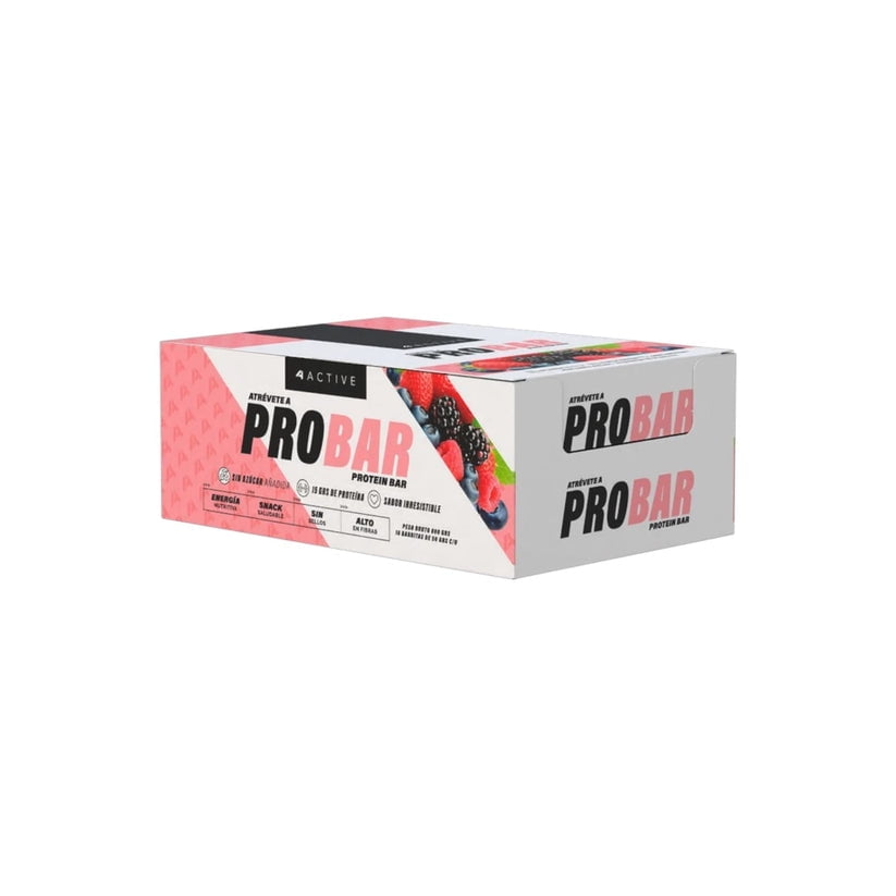 Four Active - Box 16 Barras Probar Protein Bar Frutos Rojos - 4active