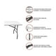 thumbnail image 2 of Mesa Plegable Blanca Transportable Lavable 180 cm, 2 of 3